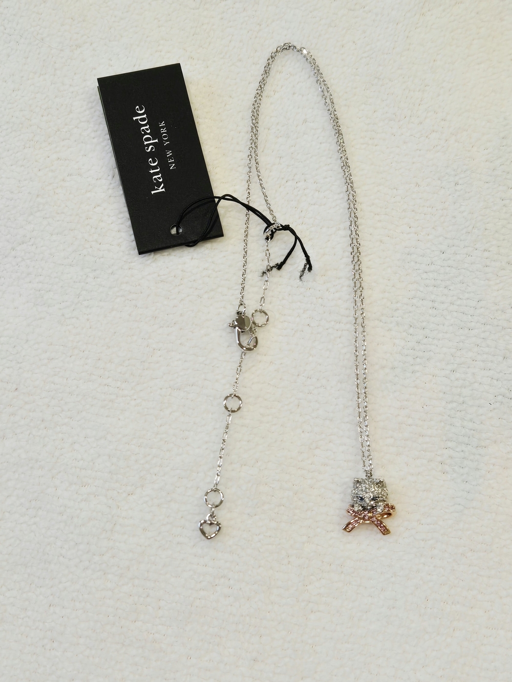 Kate Spade NWT Pawlina Silver and Pink Necklace & Pendant